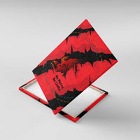 Slovakia Canvas Wall Art with Red Black Falcon Claw No Mercy Spirit