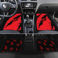 Slovakia Car Mats with Red Black Falcon Claw No Mercy Spirit