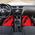 Slovakia Car Mats with Red Black Falcon Claw No Mercy Spirit