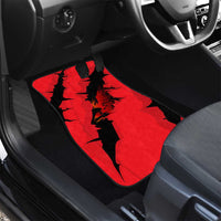 Slovakia Car Mats with Red Black Falcon Claw No Mercy Spirit