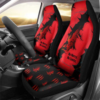 Slovakia Car Seat Cover with Red Black Falcon Claw No Mercy Spirit