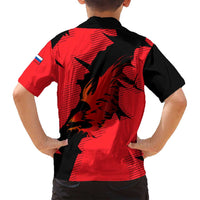 Slovakia Family Matching Long Sleeve Bodycon Dress and Hawaiian Shirt with Red Black Falcon Claw No Mercy Spirit