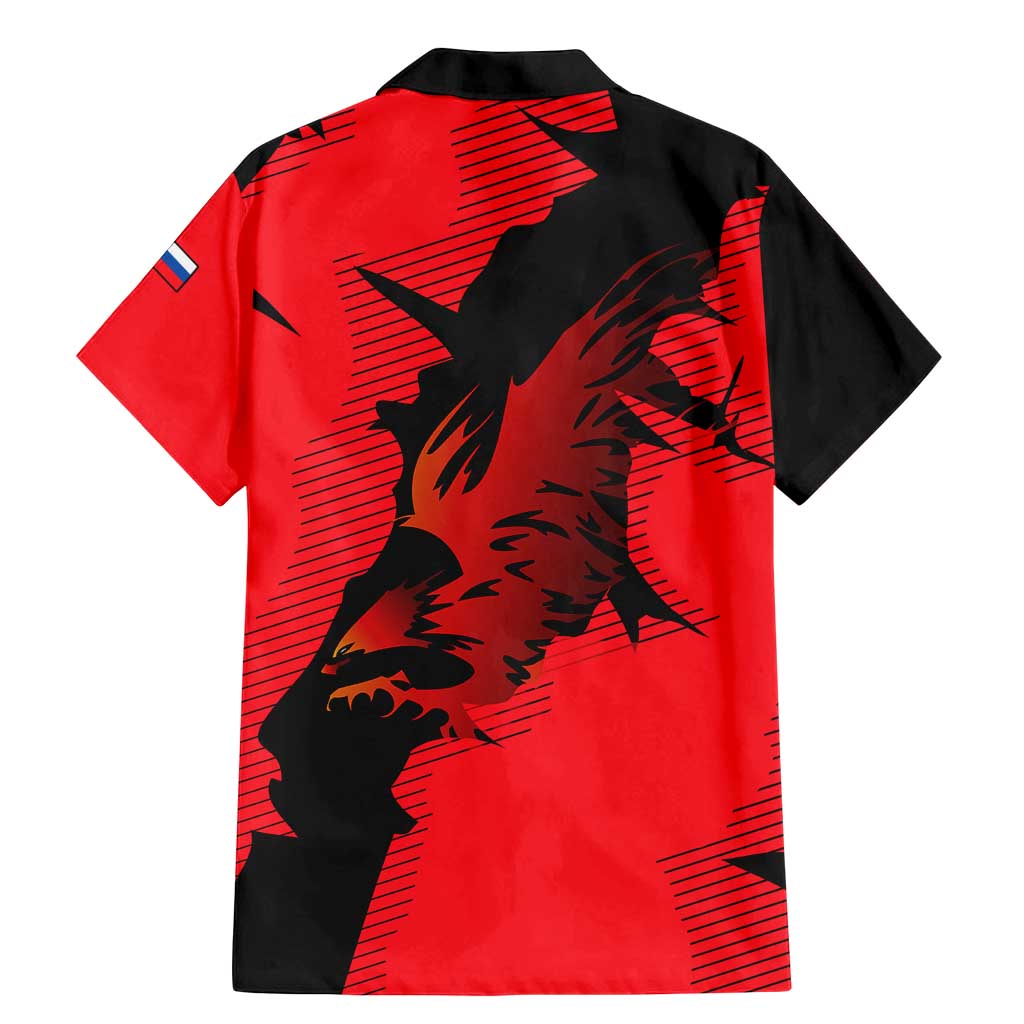 Slovakia Family Matching Mermaid Dress and Hawaiian Shirt with Red Black Falcon Claw No Mercy Spirit