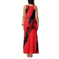 Slovakia Family Matching Tank Maxi Dress and Hawaiian Shirt with Red Black Falcon Claw No Mercy Spirit