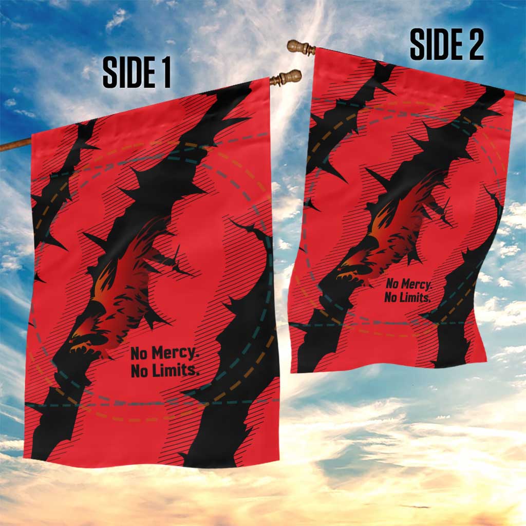 Slovakia Garden Flag with Red Black Falcon Claw No Mercy Spirit