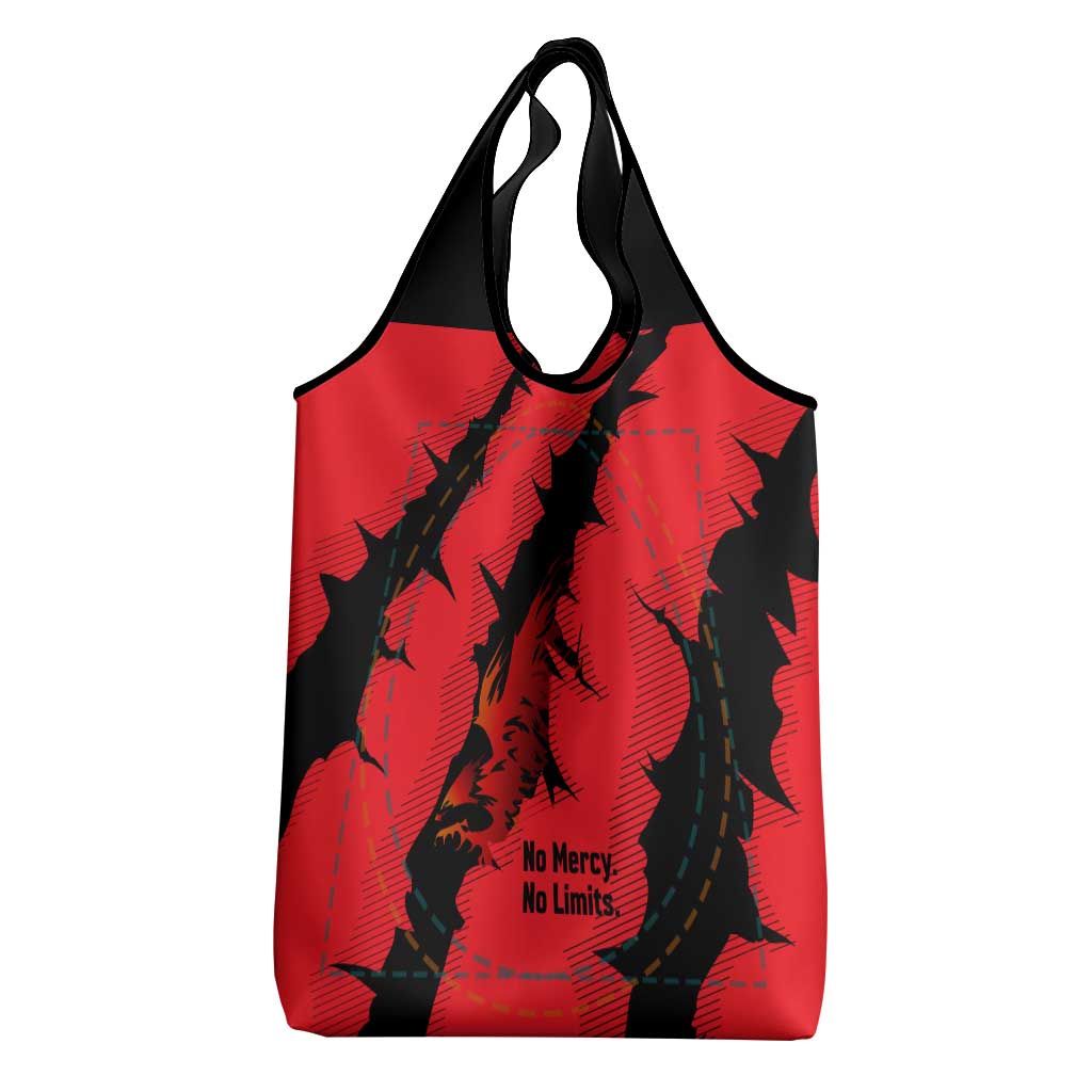 Slovakia Grocery Bag with Red Black Falcon Claw No Mercy Spirit