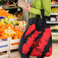 Slovakia Grocery Bag with Red Black Falcon Claw No Mercy Spirit