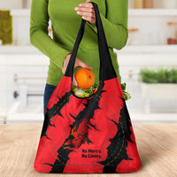 Slovakia Grocery Bag with Red Black Falcon Claw No Mercy Spirit