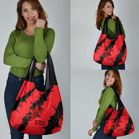 Slovakia Grocery Bag with Red Black Falcon Claw No Mercy Spirit