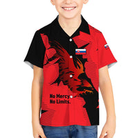 Slovakia Hawaiian Shirt with Red Black Falcon Claw No Mercy Spirit