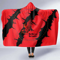 Slovakia Hooded Blanket with Red Black Falcon Claw No Mercy Spirit