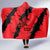 Slovakia Hooded Blanket with Red Black Falcon Claw No Mercy Spirit