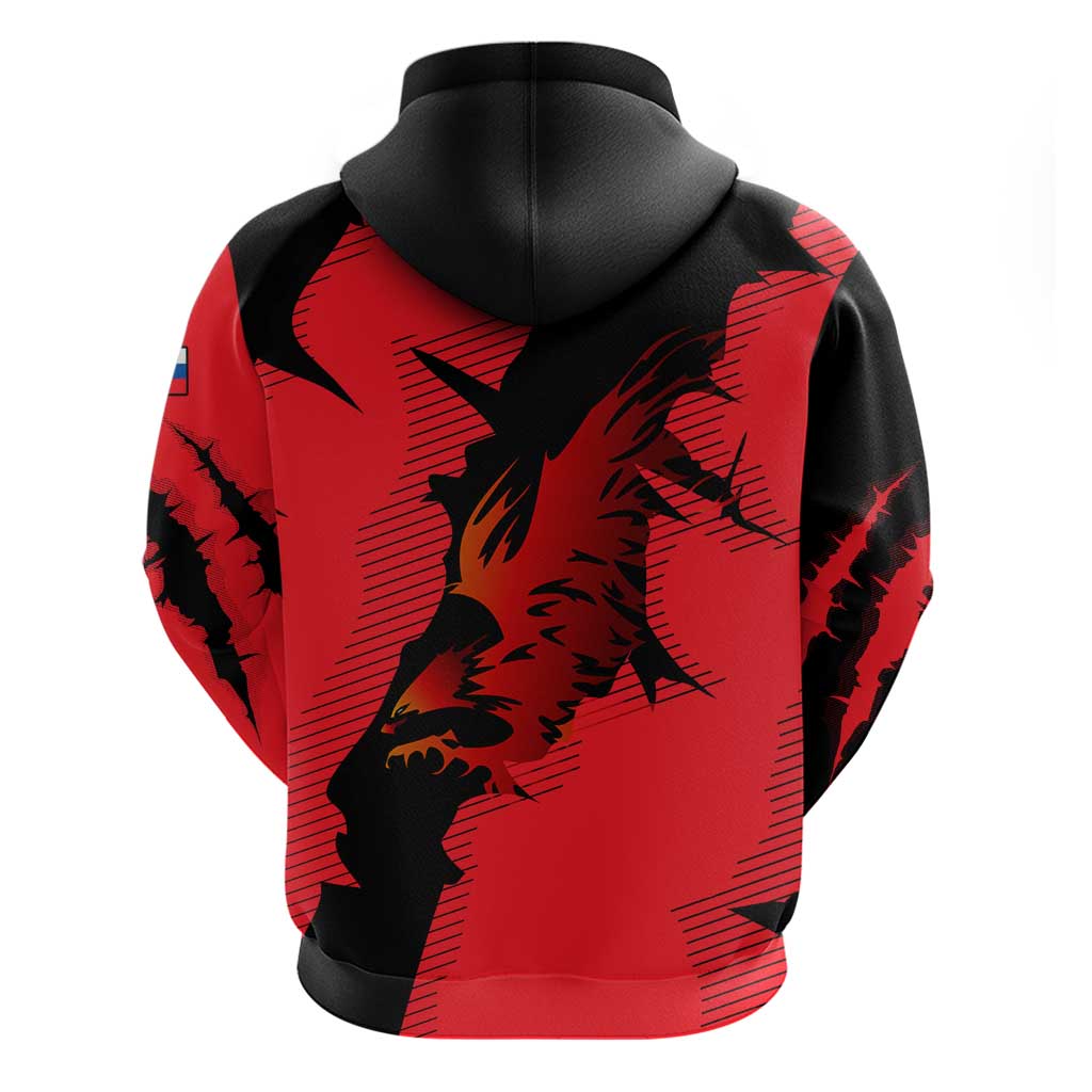 Slovakia Hoodie with Red Black Falcon Claw No Mercy Spirit