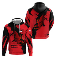 Slovakia Hoodie with Red Black Falcon Claw No Mercy Spirit