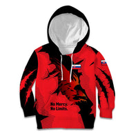 Slovakia Kid Hoodie with Red Black Falcon Claw No Mercy Spirit
