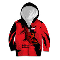 Slovakia Kid Hoodie with Red Black Falcon Claw No Mercy Spirit