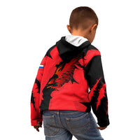 Slovakia Kid Hoodie with Red Black Falcon Claw No Mercy Spirit