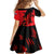 Slovakia Kid Short Sleeve Dress with Red Black Falcon Claw No Mercy Spirit