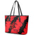 Slovakia Leather Tote Bag with Red Black Falcon Claw No Mercy Spirit