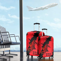 Slovakia Luggage Cover with Red Black Falcon Claw No Mercy Spirit