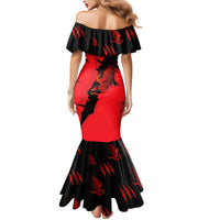 Slovakia Mermaid Dress with Red Black Falcon Claw No Mercy Spirit