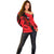 Slovakia Off Shoulder Sweater with Red Black Falcon Claw No Mercy Spirit