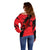 Slovakia Off Shoulder Sweater with Red Black Falcon Claw No Mercy Spirit