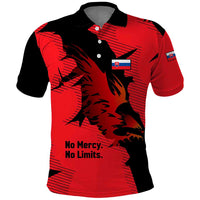 Slovakia Polo Shirt with Red Black Falcon Claw No Mercy Spirit