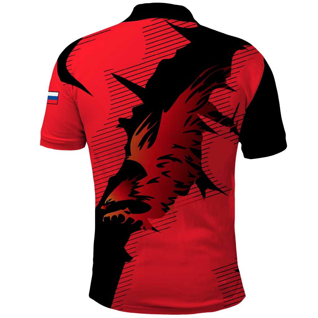 Slovakia Polo Shirt with Red Black Falcon Claw No Mercy Spirit