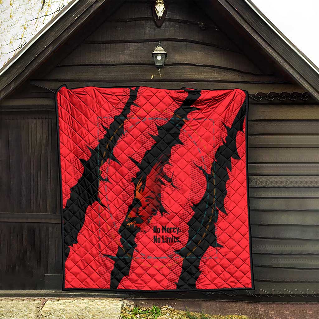 Slovakia Quilt with Red Black Falcon Claw No Mercy Spirit