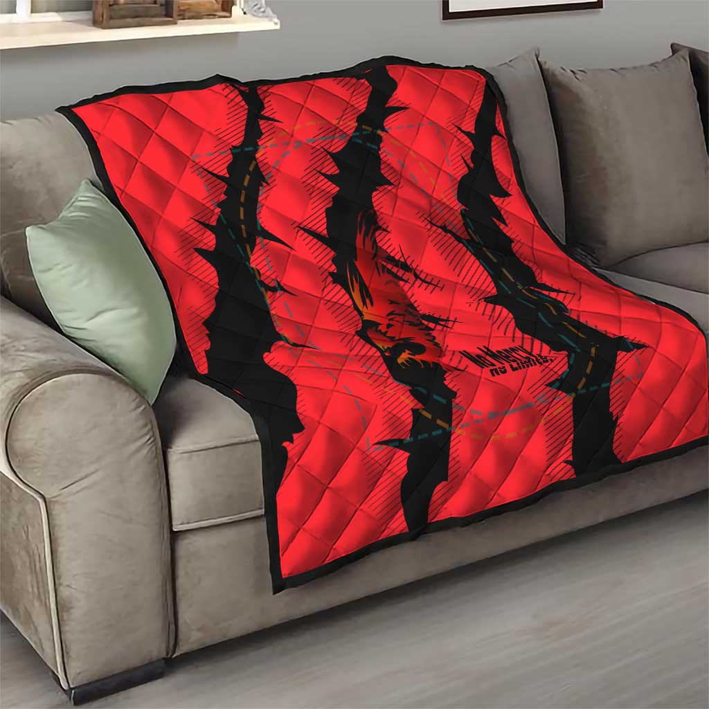 Slovakia Quilt with Red Black Falcon Claw No Mercy Spirit