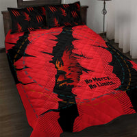 Slovakia Quilt Bed Set with Red Black Falcon Claw No Mercy Spirit