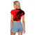 Slovakia Raglan Cropped T Shirt with Red Black Falcon Claw No Mercy Spirit