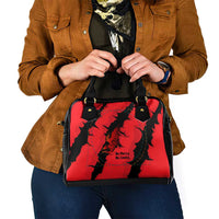 Slovakia Shoulder Handbag with Red Black Falcon Claw No Mercy Spirit