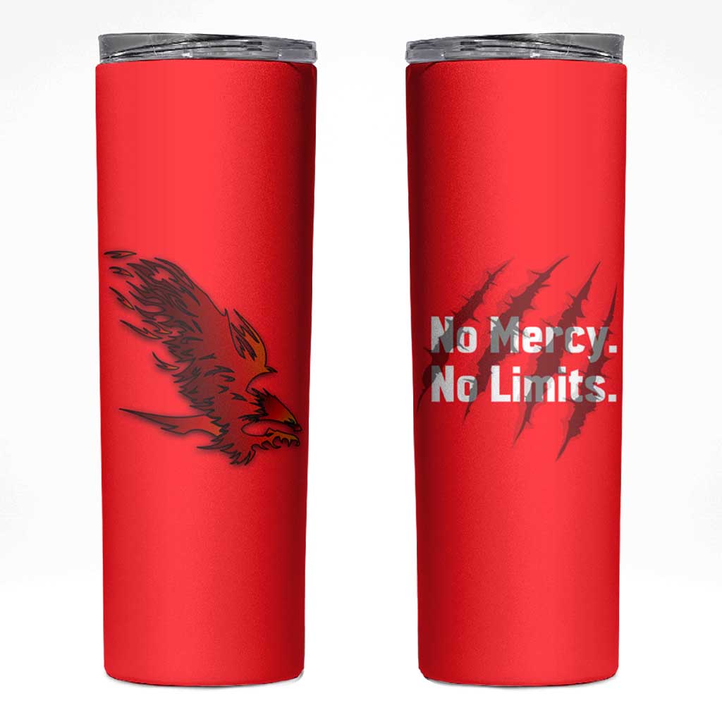 Slovakia Skinny Tumbler with Red Black Falcon Claw No Mercy Spirit