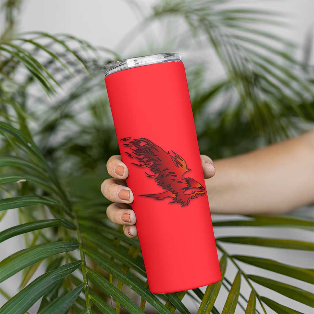 Slovakia Skinny Tumbler with Red Black Falcon Claw No Mercy Spirit