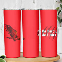 Slovakia Skinny Tumbler with Red Black Falcon Claw No Mercy Spirit