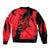 Slovakia Sleeve Zip Bomber Jacket with Red Black Falcon Claw No Mercy Spirit