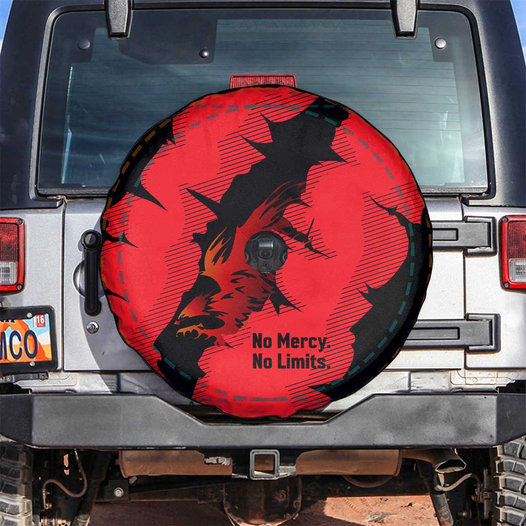 Slovakia Spare Tire Cover with Red Black Falcon Claw No Mercy Spirit