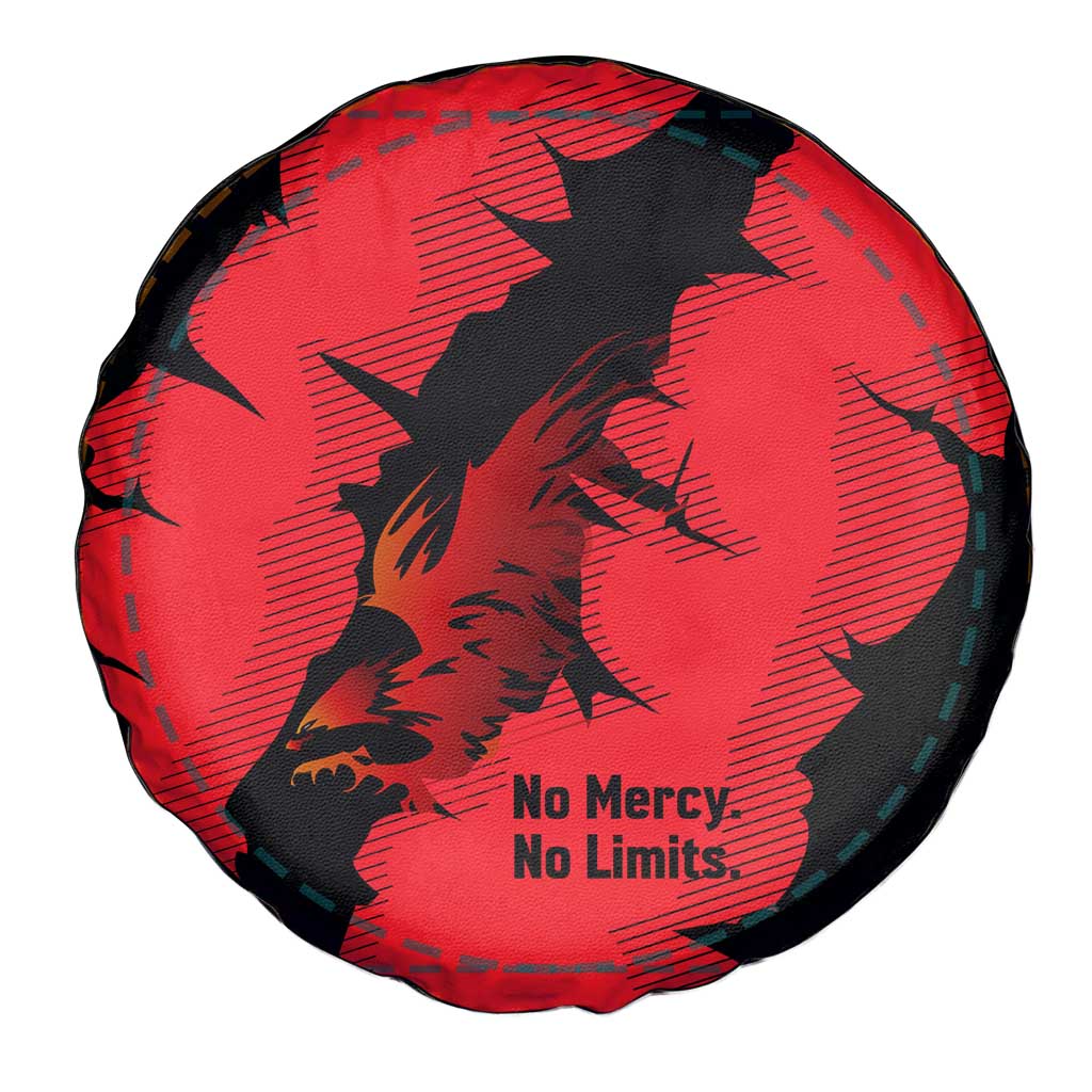 Slovakia Spare Tire Cover with Red Black Falcon Claw No Mercy Spirit