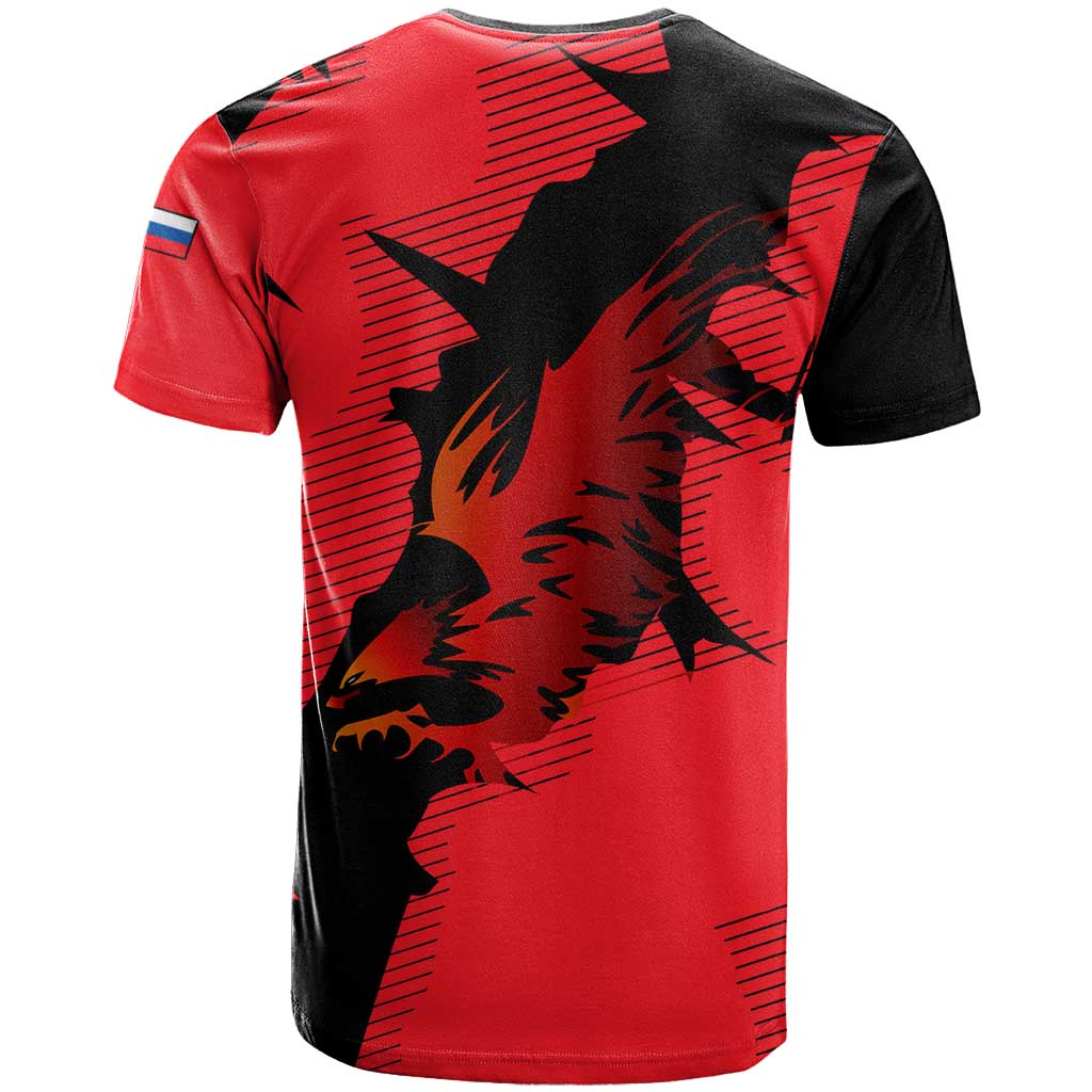 Slovakia T Shirt with Red Black Falcon Claw No Mercy Spirit