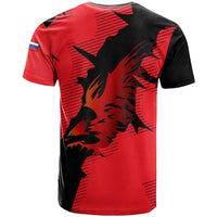 Slovakia T Shirt with Red Black Falcon Claw No Mercy Spirit