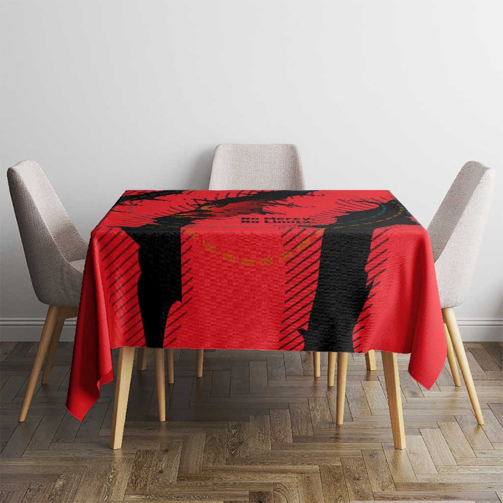 Slovakia Tablecloth with Red Black Falcon Claw No Mercy Spirit