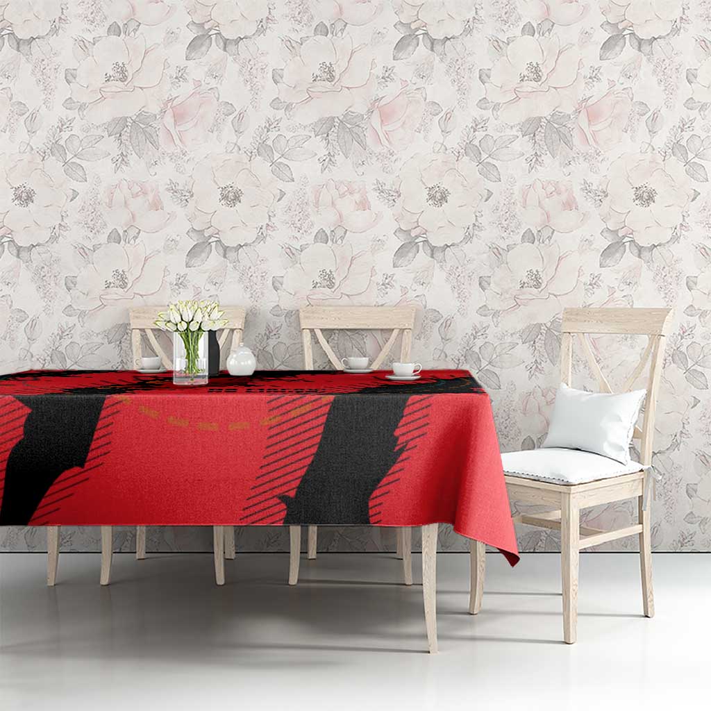 Slovakia Tablecloth with Red Black Falcon Claw No Mercy Spirit