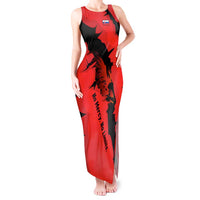 Slovakia Tank Maxi Dress with Red Black Falcon Claw No Mercy Spirit