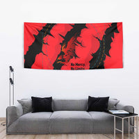 Slovakia Tapestry with Red Black Falcon Claw No Mercy Spirit