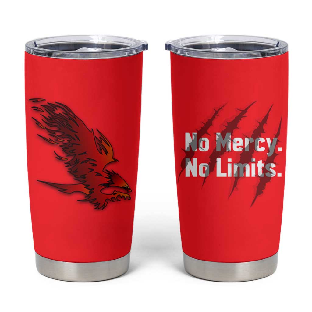 Slovakia Tumbler Cup with Red Black Falcon Claw No Mercy Spirit