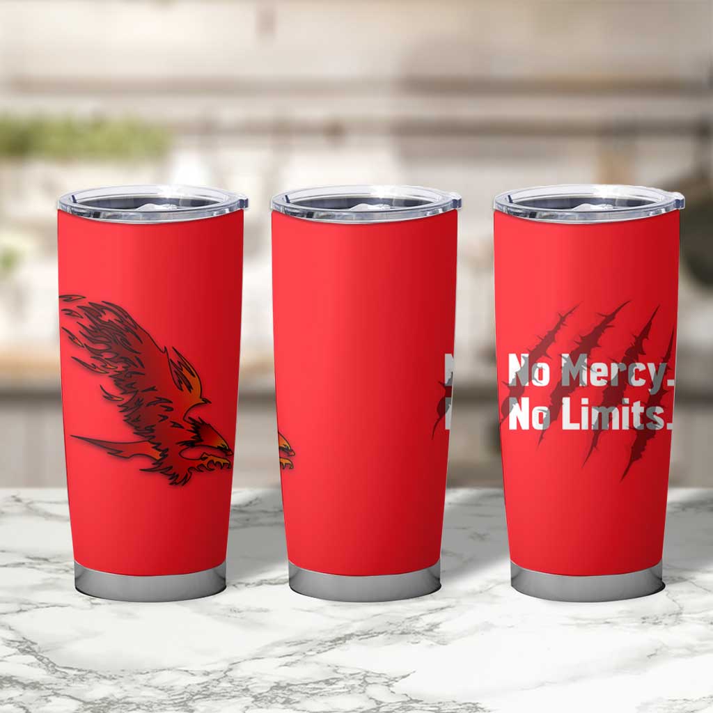 Slovakia Tumbler Cup with Red Black Falcon Claw No Mercy Spirit