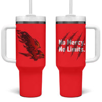 Slovakia Tumbler With Handle with Red Black Falcon Claw No Mercy Spirit