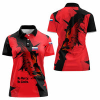 Slovakia Women Polo Shirt with Red Black Falcon Claw No Mercy Spirit